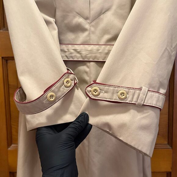 Misty Valley Vintage Tan Trench Rain Coat Women’s 11 / 12 - Picture 10 of 10